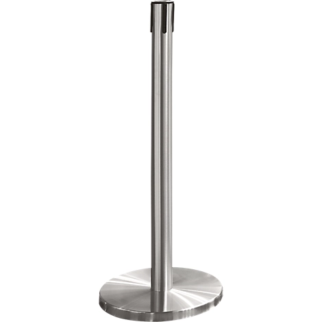 Absperrpfosten GLA55, ohne Gurt, aus Edelstahl, H 985 mm
