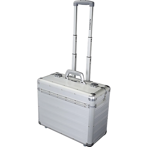 ALUMAXX Pilotenkoffer DISCOVERY, mit Tragegriff und Rollen, Aluminium, silber