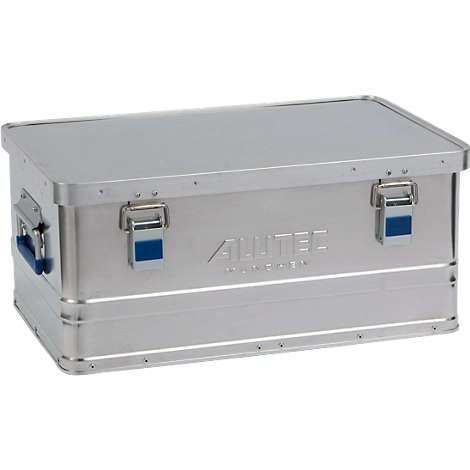 Aluminiumbox Alutec Basic, Materialstärke 0,8 mm, stapelbar, mit 1,5 mm Deckel, 40 l Volumen