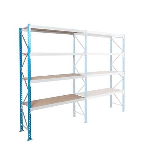 Anbaufeld, Weitspannregal Epsivol, 4 Ebenen, B 1800 x T 600 x H 2500 mm