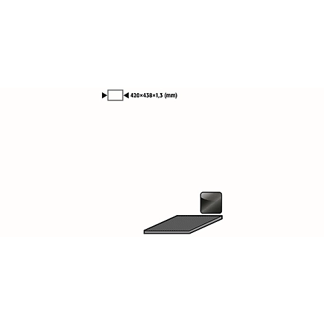 Antirutschmatte für asecos Sicherheitsschränke der UB90 und UB30 Serie, schwarz, B 420 x T 438 x H 1,3 mm