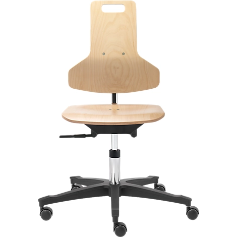 Arbeitsdrehstuhl Industry TEC Profil, Holz, höhenverstellbar, ohne Armlehnen