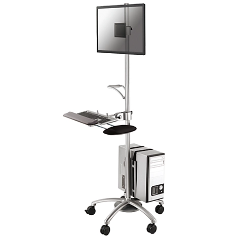 Arbeitsstation Neomounts by NewStar FPMA-MOBILE1800, f. Monitor 10-27'/Tastatur/Maus/PC, höhenverst., 25° neigbar
