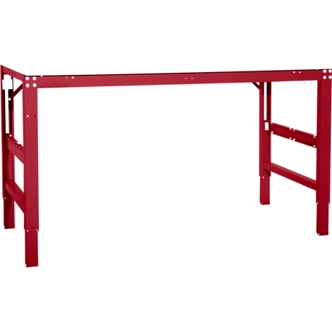 Arbeitstisch Ergo, Elektro-Hydraulik, Platte Melamin, 1000 x 800 mm, rubinrot
