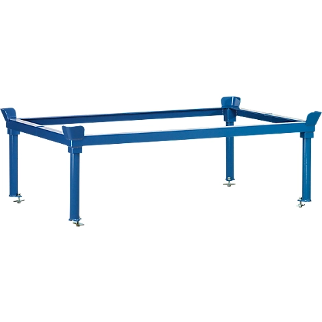 Aufsetzrahmen, für Paletten-Fahrgestell, Stahl, bis 1200 kg, blau, H 370/652 mm