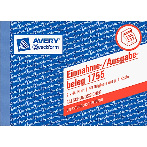 AVERY® Zweckform Einnahme-/Ausgabebeleg Nr. 1755