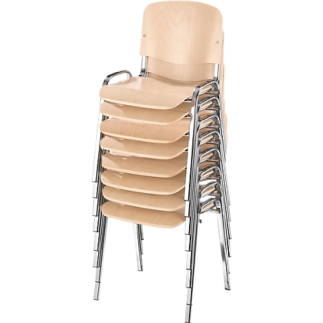 Besucherstuhl Konferenzstuhl Nowy Styl ISO WOOD, ergonomisch, Komplett-Set mit 8 Stück