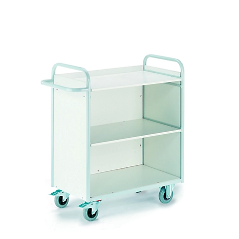 Bürowagen mit Seitenwänden und Rückwand, 1000 x 490 mm, Tragkraft 150 kg
