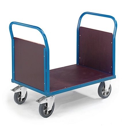 Doppelstirnwandwagen, verzinkt, Ladefläche 1200 x 800 mm, Tragkraft 1200 kg