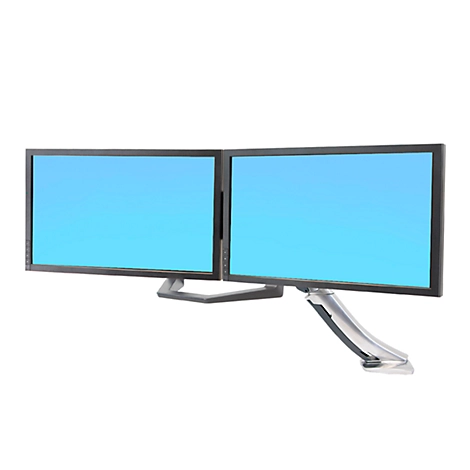 Dualmonitor-Befestigungsset Ergotron, Monitorgröße 17- 24', schwenkbar bis 360°, Tragkraft max. 16,4 kg