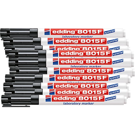 edding 8015F laboratory Marker, 0,75 mm, 10 Stück, schwarz