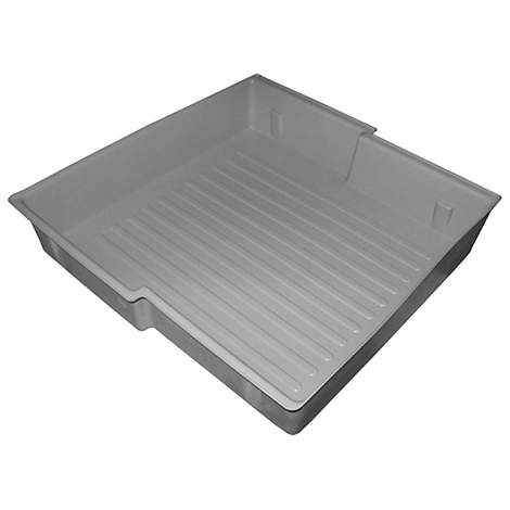 Einlegewanne für asecos Sicherheitsschränke der Q30, Q90, S90 und K90 Serie, Polypropylen, grau, B 440 x T 434 x H 88 mm, 11,5 l