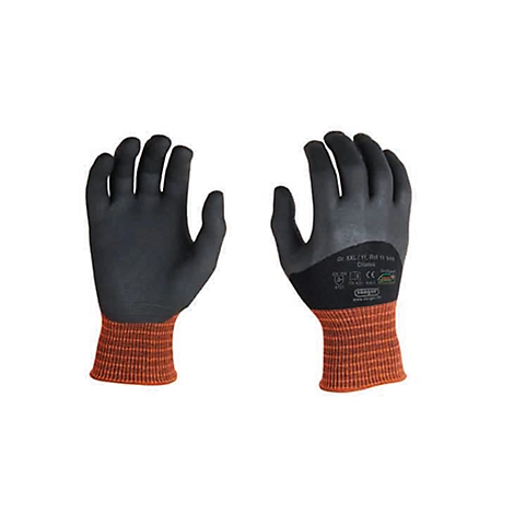 Elastan-Strickhandschuhe Oilatex, mit 3/4-Nitrilbeschichtung, flüssigkeitsdicht, 12 Paar, Größe M