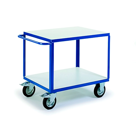 ESD-Tischwagen mit 2 Ladeflächen, 1200 x 800 mm, Tragkraft 500 kg