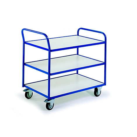 ESD-Tischwagen mit 3 Etagen, 790 x 490 mm, Tragkraft 250 kg