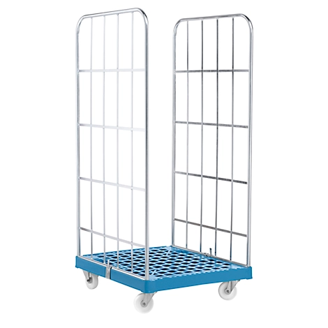 Etagenboden, Kunststoff, für 4-seitige Rollbox, blau (RAL 5010) – Bild 3