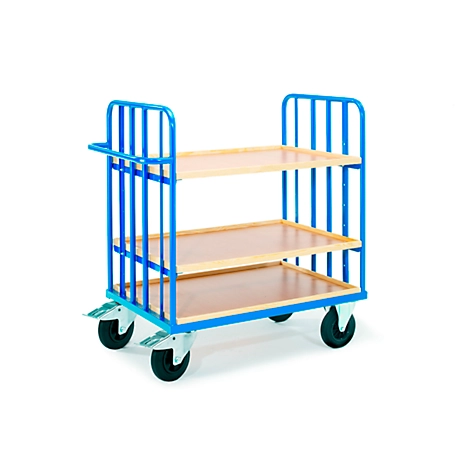 Etagenwagen mit Schiebegriff, 975 x 675 mm, mit variabler Einteilung für Etagenkästen