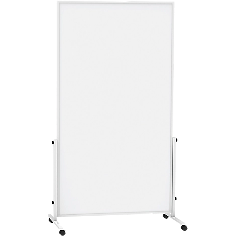 Fahrbares Whiteboard MAULsolid easy2move, Stahlblech, weiß beschichtet, magnethaftend B 1000 x H 1800 mm