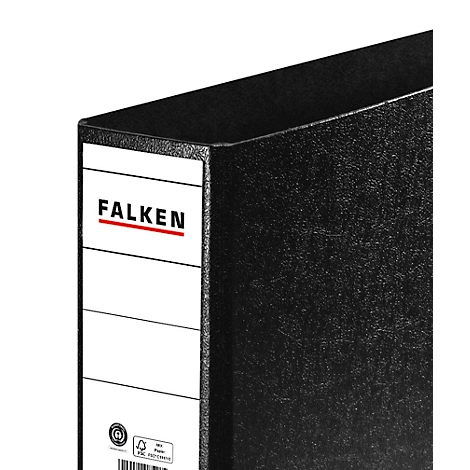 FALKEN Ordner, DIN A4 Querformat, Rückenbreite 80 mm, schwarz