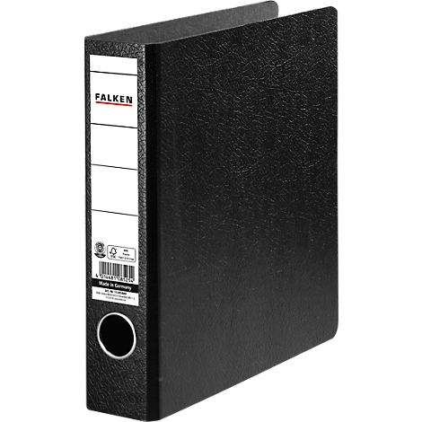 Falken Ordner, DIN A5 hoch, schwarz, Rückenbreite 50 mm