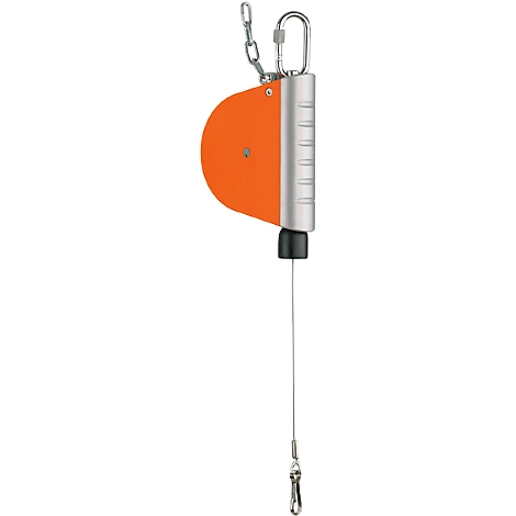 Federzug HAHN+KOLB Autostat Typ 7200, Traglast 0 bis 0,5 kg, Seilauszugslänge bis 1600 mm, Rückholer, Absturzsicherung, Spezialkunststoff, orange