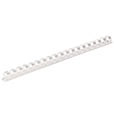Fellowes Plastik-Binderücken, Format 12 mm, 100 Stück, f. Plastikbindemaschinen, weiß
