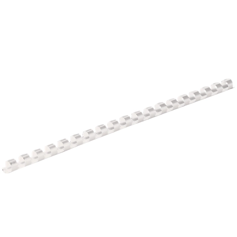 Fellowes Plastik-Binderücken, Format 6 mm, 100 Stück, f. Plastikbindemaschinen, weiss, 100 Stük