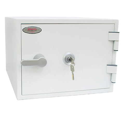Feuerschutzschrank FS 1281 K, mit Schlüsselschloss, Stahl, signalweiß RAL 9003