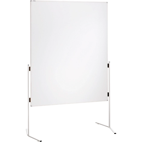 Franken Moderationstafel ECO, 1200 x 1500 mm, beidseitig, mit Rollen, weiß/Karton, ECO-UMTKR