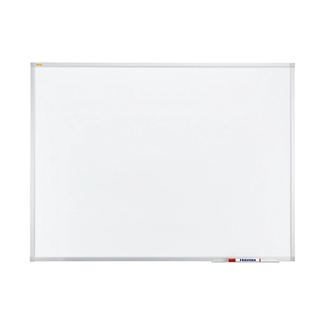 Franken Whiteboard X-tra! Line, Wandmontage im Hoch- & Querformat, weiß emailliert, antimikrobiell, Aluminiumrahmen, magnethaftend, Ablageschale, B 1200 x H 900 mm, SC3803