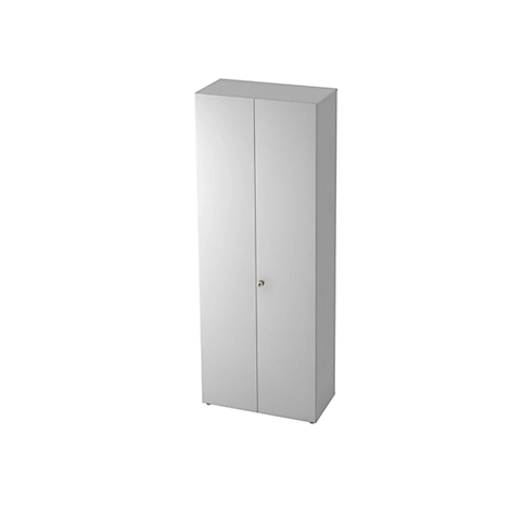 Garderobenschrank Topas Line, 6 Ordnerhöhen, abschließbar, B 800 x T 420 x H 2156 mm, lichtgrau
