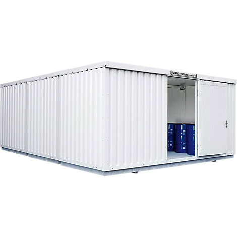 Gefahrstoffcontainer SAFE Tank 3000, isoliert, RAL 9002 grauweiß, B 3050 x T 6520 x H 2520 mm