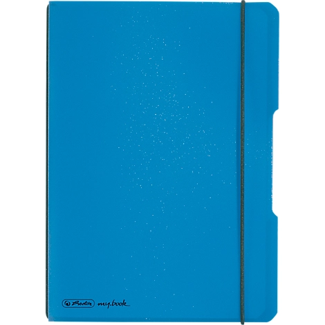 Herlitz Notizbuch my.book, Format DIN A5, Kunststoff, 40 karierte Blätter, blau