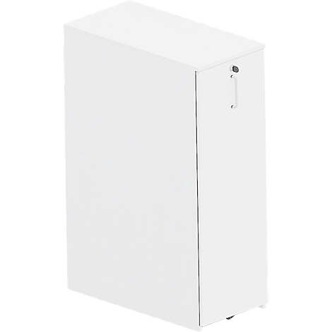 Hochcontainer Big Tower BEXXSTAR, 3 Regalfächer, rechts, abschließbar, B 400 x T 800 x H 1155 mm, weiß