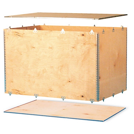 Holzfaltkiste, ½ Euromaß, 6 mm Birkensperrholz, L 780 x B 580 x H 587 mm