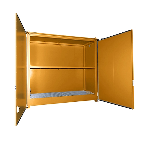 Isolierter Regalcontainer BAUER CEH 38-2, Stahl, Doppelflügeltor, B 4150 x T 1500 x H 3140 mm, orange