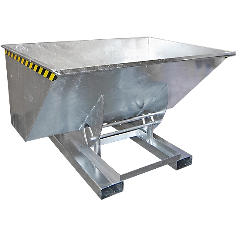 Kippbehälter AK 150, mit Abrollsystem, 1500 l, 1000 kg, L 1420 x B 2280 x H 1070 mm, verzinkt