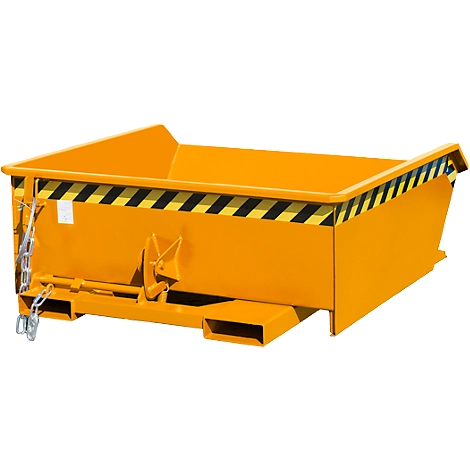 Kippbehälter Bauer Mini Typ MGU 460, niedrige Bauhöhe, 460 l Inhalt, orange