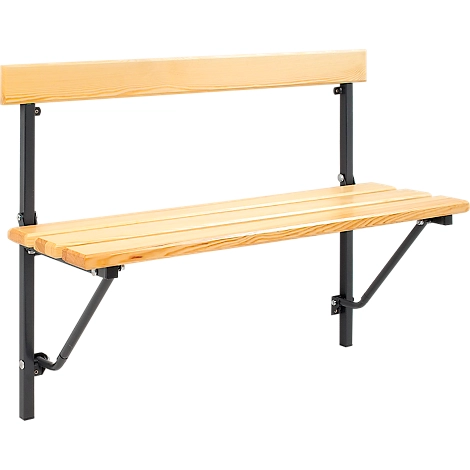 Klappbank, Holz, 1200 mm breit, anthrazit (RAL 7016)