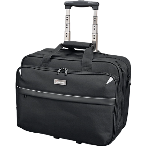 Laptop Trolley XRAY, für 15 Zoll Laptops, 2 Hauptfächer, gepolstert, Polyester, schwarz