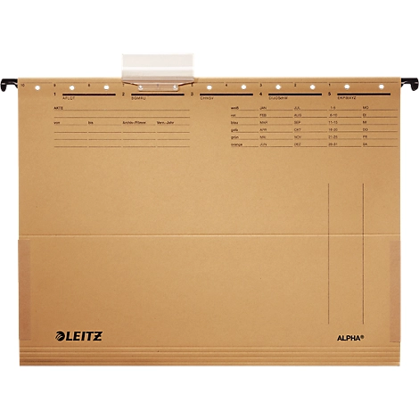 Leitz Alpha® Hängetasche 1916, für Formate bis Din A4, Karton, 10 Stück