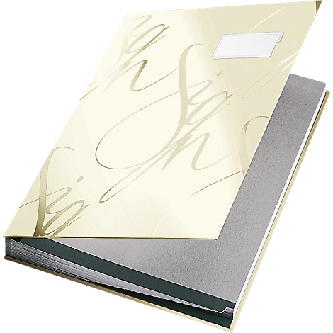 LEITZ® Design-Unterschriftenmappe 5745, 18 Fächer, Karton, weiß