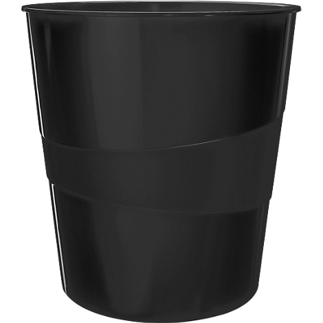 Leitz® Papierkorb Recycle, Volumen 15 l, stapelbar, & zu 100% recycelbar, schwarz