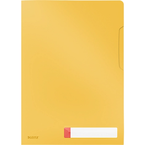 Leitz® Sichthülle Cosy Privacy, blickdicht, A4-Format, für bis zu 40 Blatt, mit Beschriftungsschild, 3 Stück, gelb