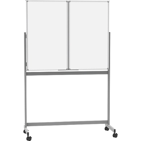Mobile Whiteboard-Klapptafel MAULstandard, weiß kunststoffbeschichtet, magnethaftend, 2 Flügel, B 1200 x H 1000 mm