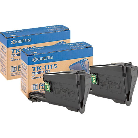 Original Kyocera Toner TK-1115, Doppelpack, schwarz
