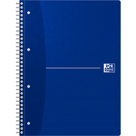 Oxford Office-Collegeblock, DIN A4+, 70 Blatt kariert, 5er Pack, blau