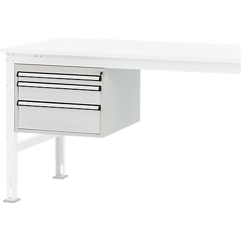 Packpool Schubladen-Unterbau, 3 Schubladen, f. Packpool Packtisch, 35 kg belastbar