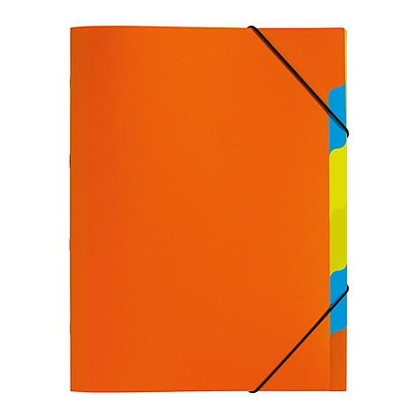 PAGNA Dokumentenmappe Funky School, Gummizugverschluss, 5-teilig, PP, orange