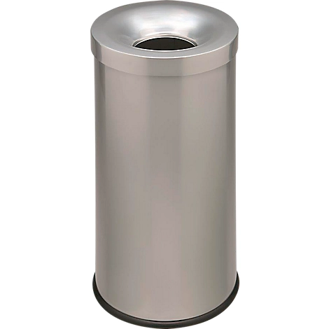 Papierkorb Cocorito, feuerfest, Inhalt 50 Liter, mit Deckel, silber